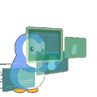 Artificial Intelligence Penguin Sticker by Pudgy Penguins