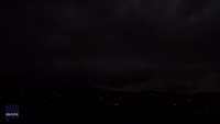 Drone Video Captures Lightning Shooting Down in Gatlinburg, Tennessee