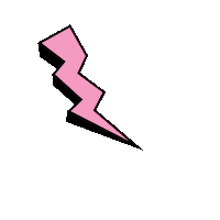 Lightning Bolt Pink Sticker by Naomi