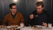 rhett and link hot ones GIF by First We Feast: Hot Ones