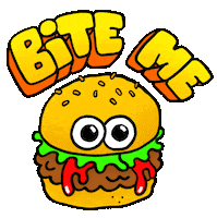 Bite Me Fast Food Sticker by Russell Taysom
