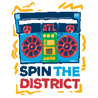 Spinthedistrict Sticker by ATL Airport District