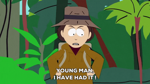 angry jungle GIF by South Park 