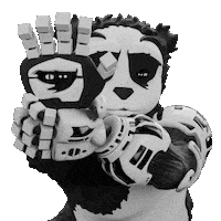 Panda Malfunction Sticker by Endangered Labs