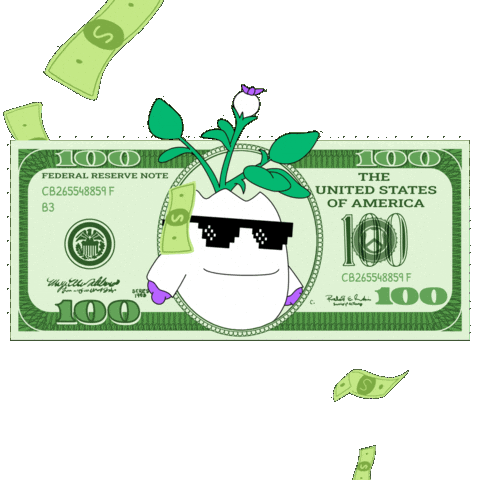 To The Moon Money Sticker by Magic Eden