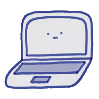 melocreating work computer laptop work from home Sticker