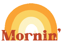 Good Morning Rainbow Sticker