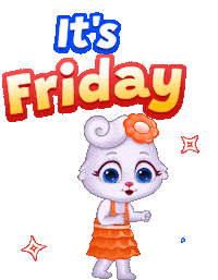 Its Friday Dance Sticker by Lucas and Friends by RV AppStudios