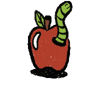 PanMacmillanAustralia stickers worm books reading Sticker