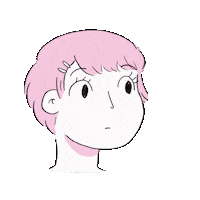 kelseyrosecomics blink hmm oof hm Sticker