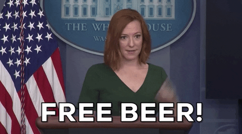 Free Beer Vaccinations GIF by GIPHY News