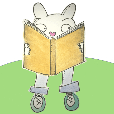 bunny reading GIF
