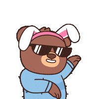 Happy Easter Bunny Sticker by BEARISH