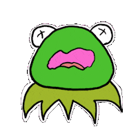 Kermit Yell Sticker