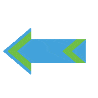 bluezooaquariums blue green arrow point Sticker