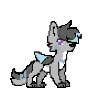 Retrowave_lofi5 art dog wolf pixeldog Sticker