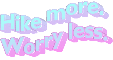 hike more worry less Sticker