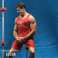 Comedy Flexing GIF by Cirque du Soleil