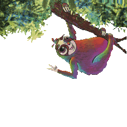 Adventures_with_Goober hello rainbow hi bye Sticker