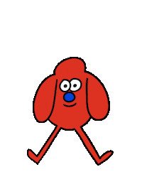 Happy Dog Sticker by Jon Burgerman