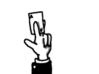 Mikbulp card as gambler GIF