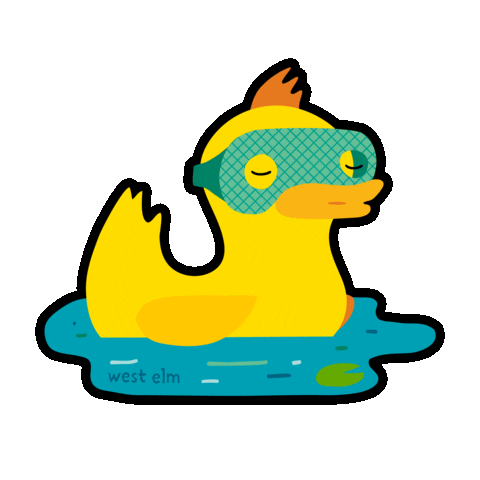 Bathing Rubber Duck Sticker by west elm