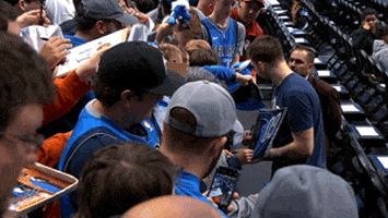 luka doncic player-fan interaction GIF by NBA
