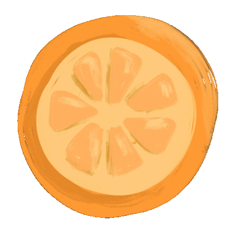 Orange Fruit Sticker by iriskristen