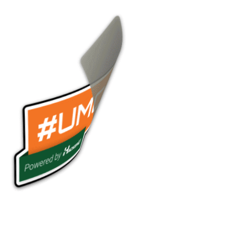 umcyber green orange miami cyber Sticker
