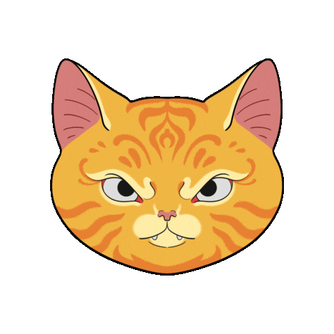 Kitty Orange Cat Sticker