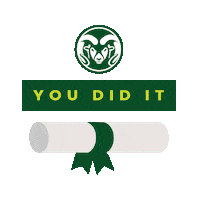 Csu Rams Graduation Sticker by Colorado State University