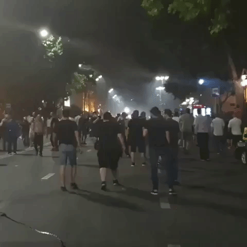 Tear Gas Used Against Anti-Russia Protesters in Tbilisi