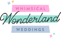 whimsicalwonderlandweddings marriage married hitched wwweddings Sticker
