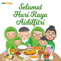 Stayathome Raya Sticker by Lelong Malaysia