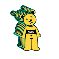 Ohnii_official bear ohnii lansibear yellowbear Sticker