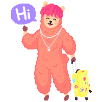 Good Morning Hello Sticker by Llama Luna
