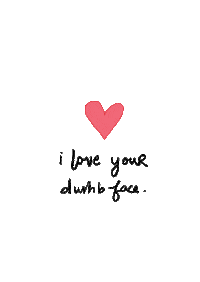 lettersbyame love heart friends red Sticker