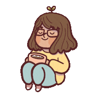 Happy Coffee Sticker by Politopia Ilustraciones