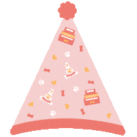 Happy Birthday Party Hat Sticker by Wüfers