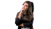 Thinking Reaction Sticker by Salon Line