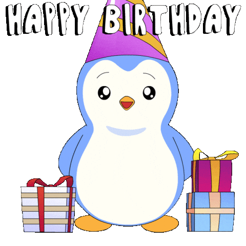 Happy Birthday Party Sticker by Pudgy Penguins