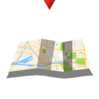 CoralTravel point map travelling route Sticker