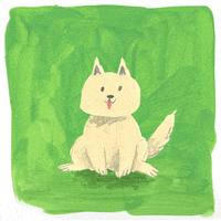 veronicamang dog illustration fall puppy GIF