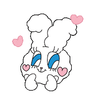 Bunny Rabbit Love Sticker by HIKOCO