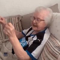 93-Year-Old Sings With Joy During Newcastle Win