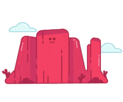 Red Rocks Sun Sticker by Nomadic Agency