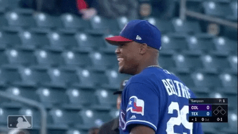 texas rangers smile GIF by MLB