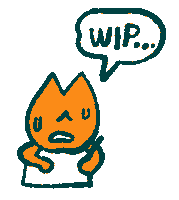 Work In Progress Cat Sticker by Marie Spénale