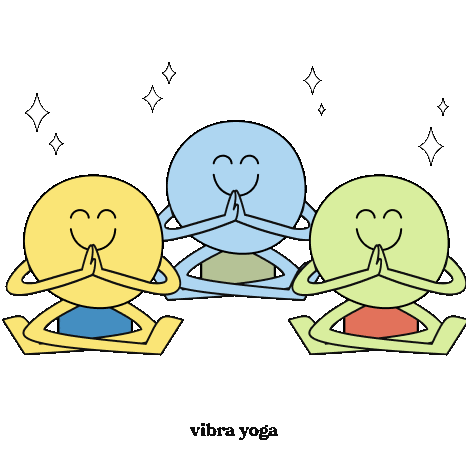 vibrayogastudio giphyupload yoga grupo meditacion Sticker