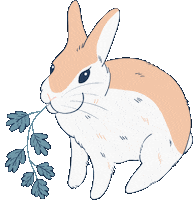 laurazanda food bunny rabbit snack Sticker